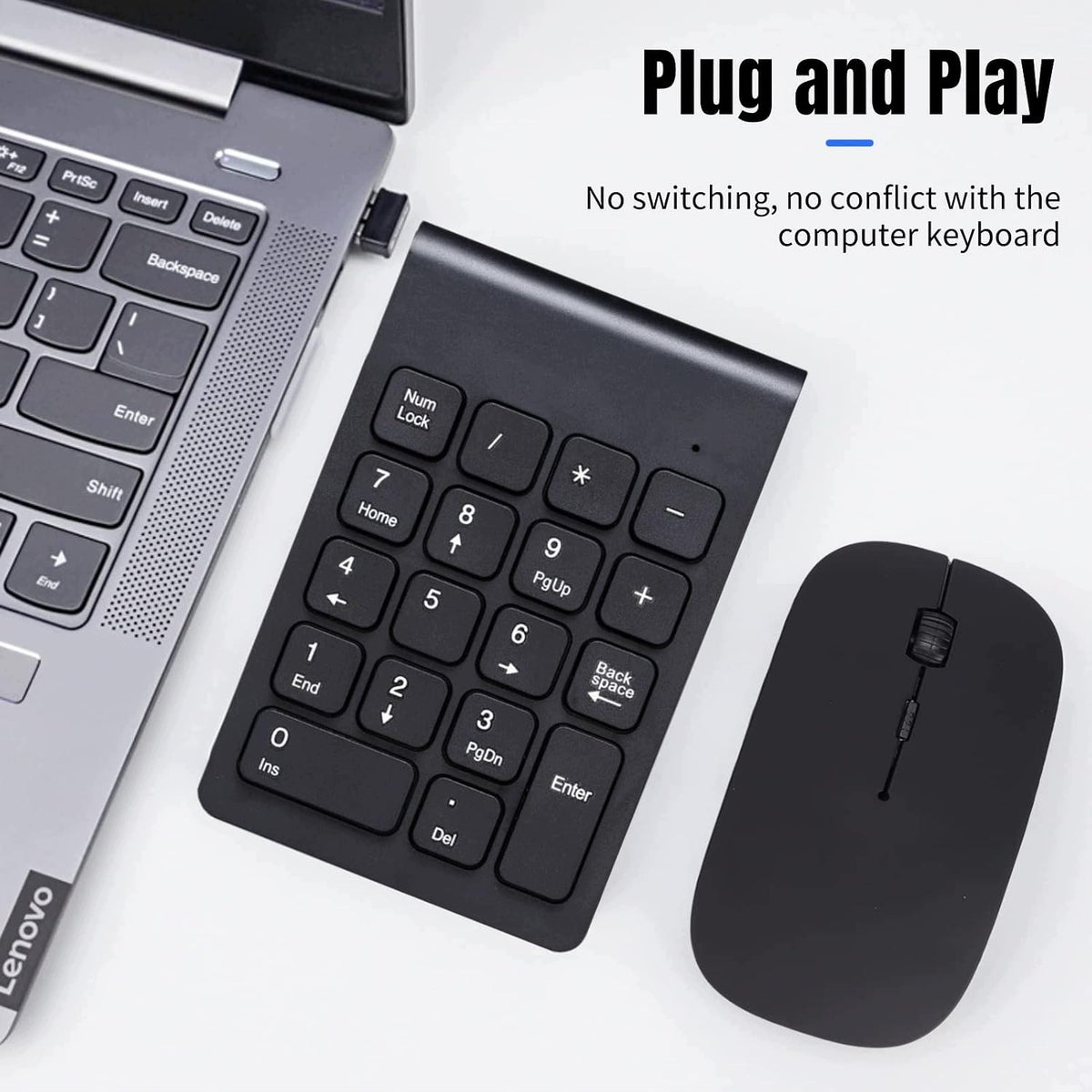 WIRELESS NUMERIC KEYPAD AND MOUSE 1200DPI USB SET Manufacturer Jectse