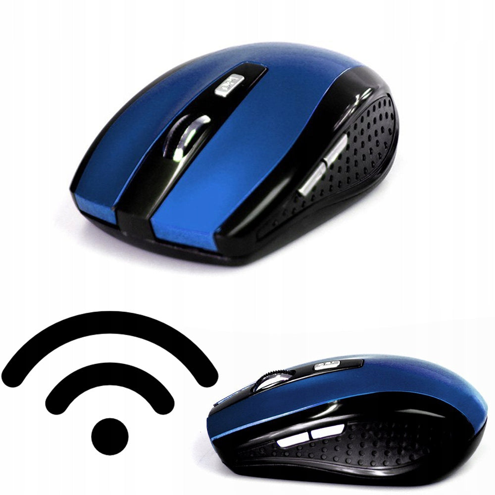 WIRELESS OFFICE MOUSE RIGHT AND LEFT-HANDED ACCURATE BLUE