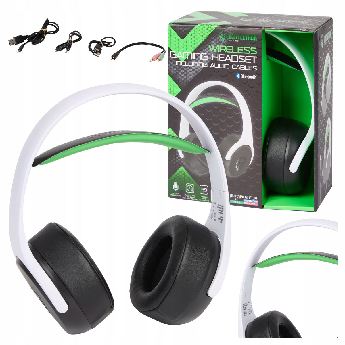 WIRELESS ON-EAR HEADPHONES FOR GAMING CONSOLE COMPUTER WITH MICROPHONE