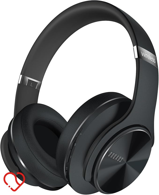 WIRELESS ON-EAR HEADPHONES WITH MICROPHONE 90H DOQAUS BLUETOOTH 5.3 BLACK