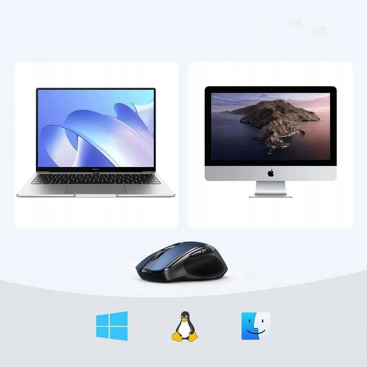 WIRELESS OPTICAL MOUSE USB 2.4GHZ BLUETOOTH 5.0 4000 DPI BLUE Manufacturer Ugreen