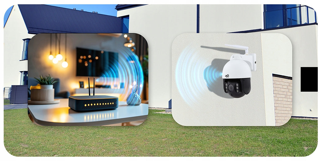 WIRELESS OUTDOOR WIFI CAMERA ROTATING IP 8Mpx 4K DVS P2P MONITORING Manufacturer code DVS-SDIP8040E-IRW - kamera zewnętrzna wifi