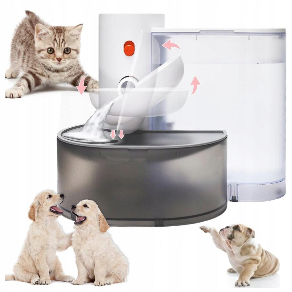 WIRELESS PET WATER FOUNTAIN AUTOMATIC DRINKING FOUNTAIN SILENT DESIGN
