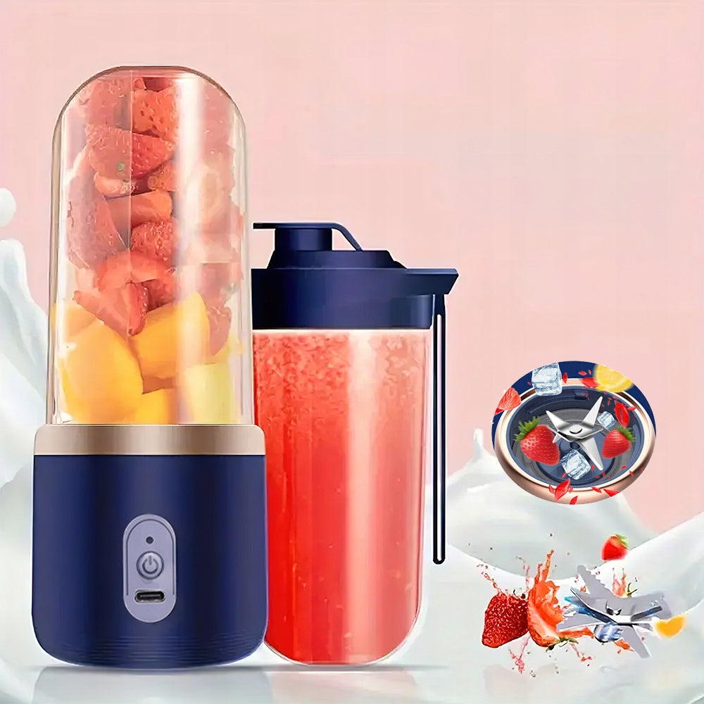 WIRELESS PORTABLE HIKING BLENDER 400ml 2x WATER BOTTLES Packaging status original