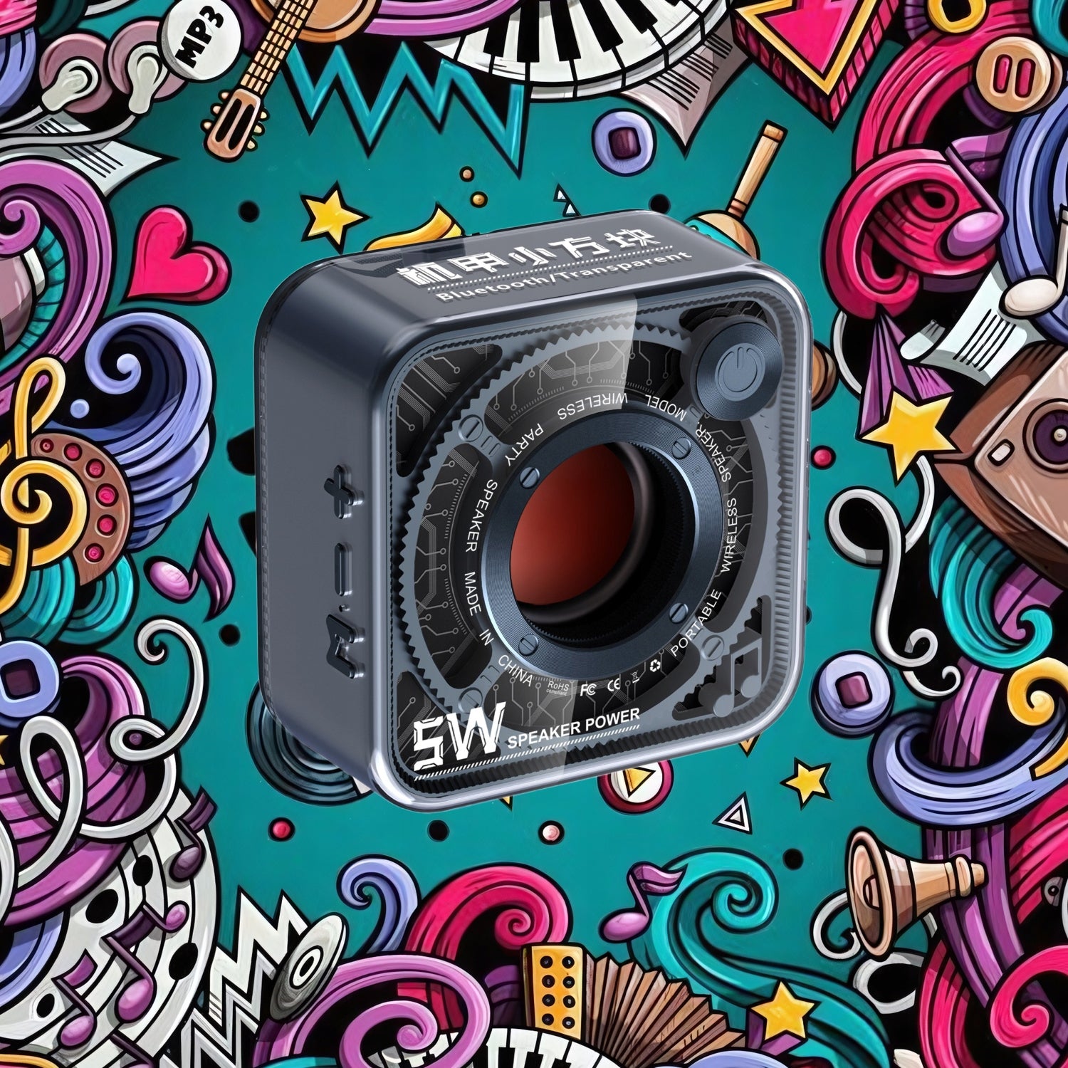 WIRELESS PORTABLE SPEAKER DW12 Mini BT 5W 4H FOR GIFT MOTORHOME WALK Packaging status original