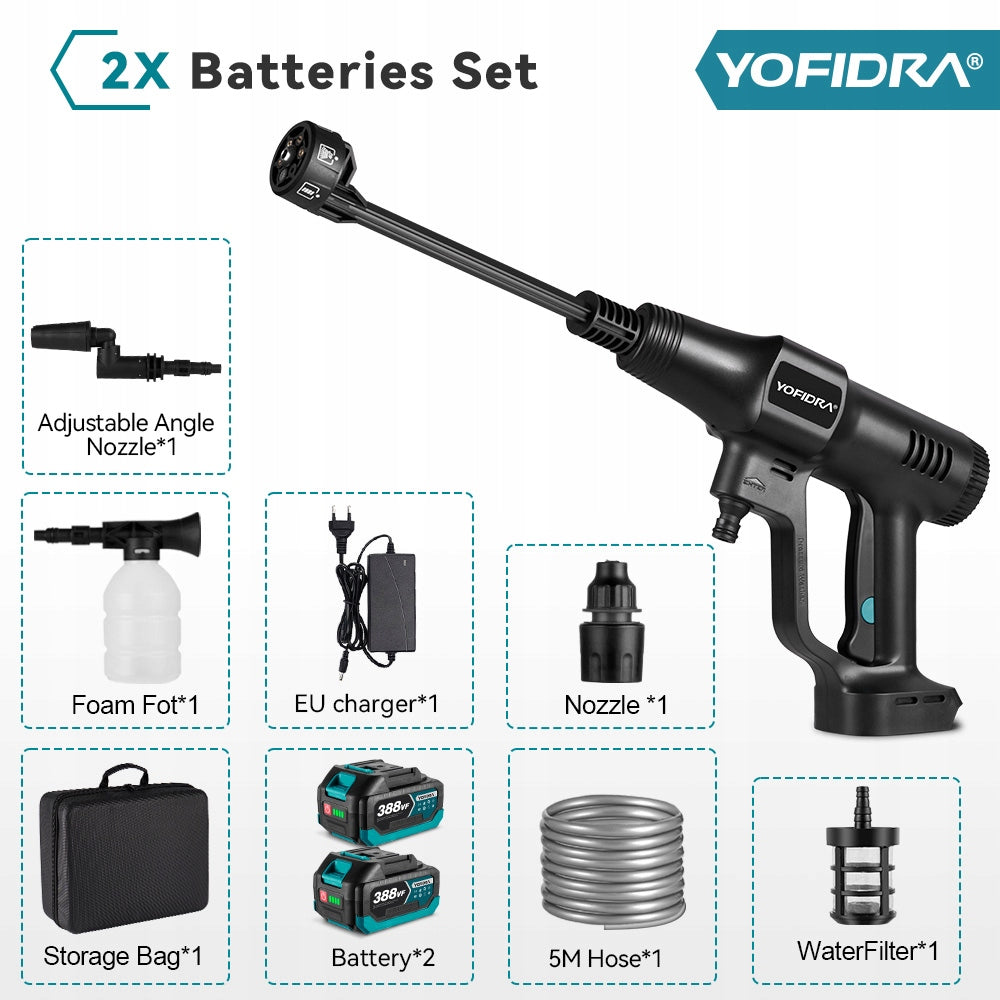 WIRELESS PRESSURE WASHER 100BAR CORDLESS GARDEN 2X AKU SET Manufacturer code sku006006_2PL