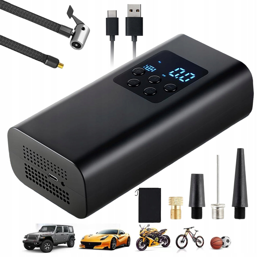 WIRELESS PUMP 150PSI ELECTRIC CAR COMPRESSOR LED 3000mAh