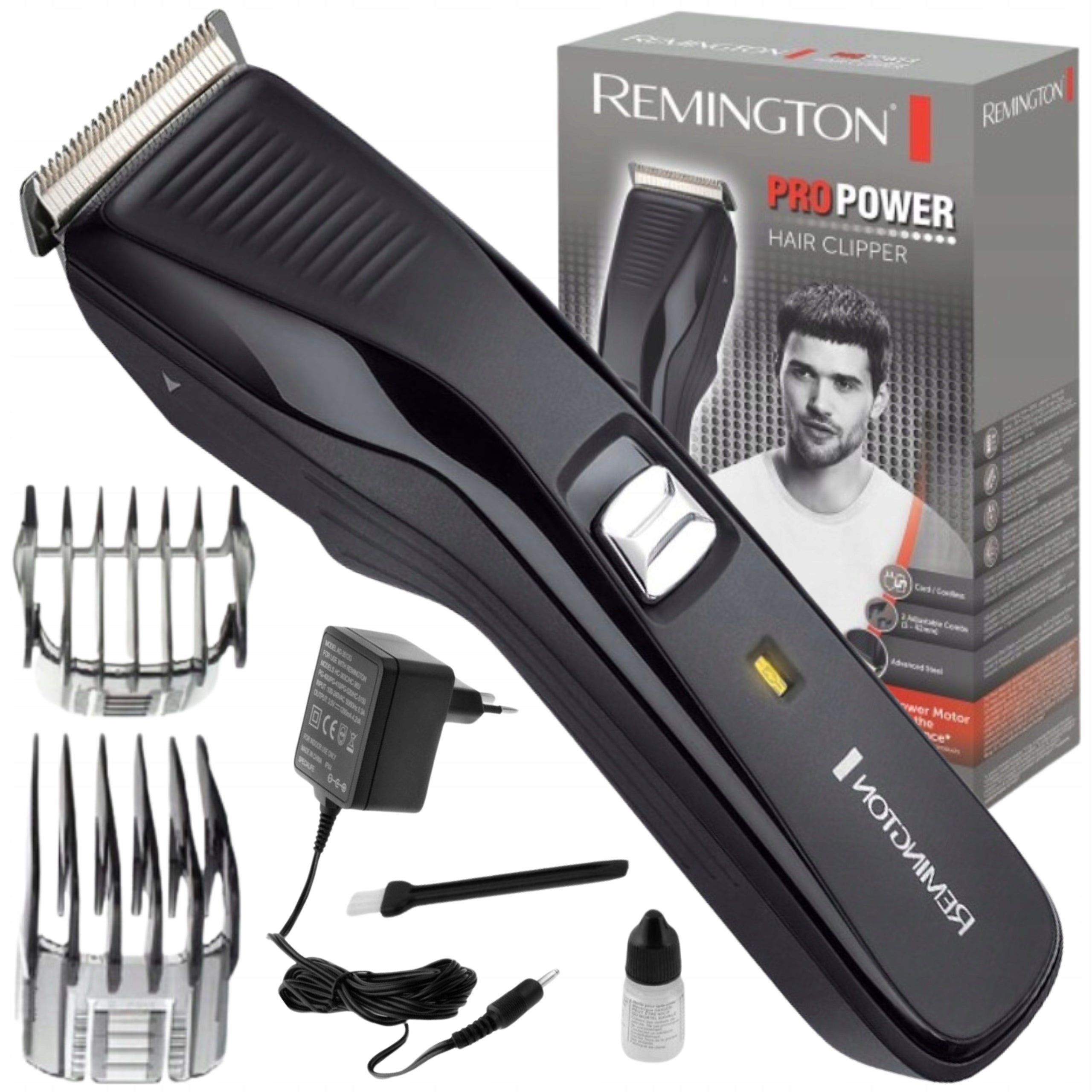 WIRELESS REMINGTON SELF-SHARPENING HAIR CLIPPER + SET Manufacturer code Maszynka do strzyżenia włosów mocna, męska