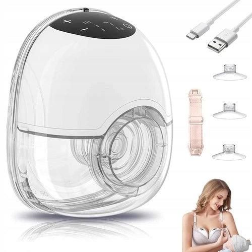 WIRELESS SHELL BREAST PUMP ELECTRIC PORTABLE 4 HANDS-FREE MODES