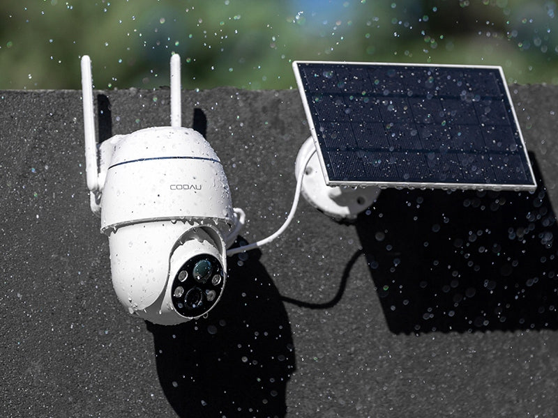 WIRELESS SOLAR OUTDOOR CAMERA WIFI IP 2K ZOOM MONITORING Brand COOAU