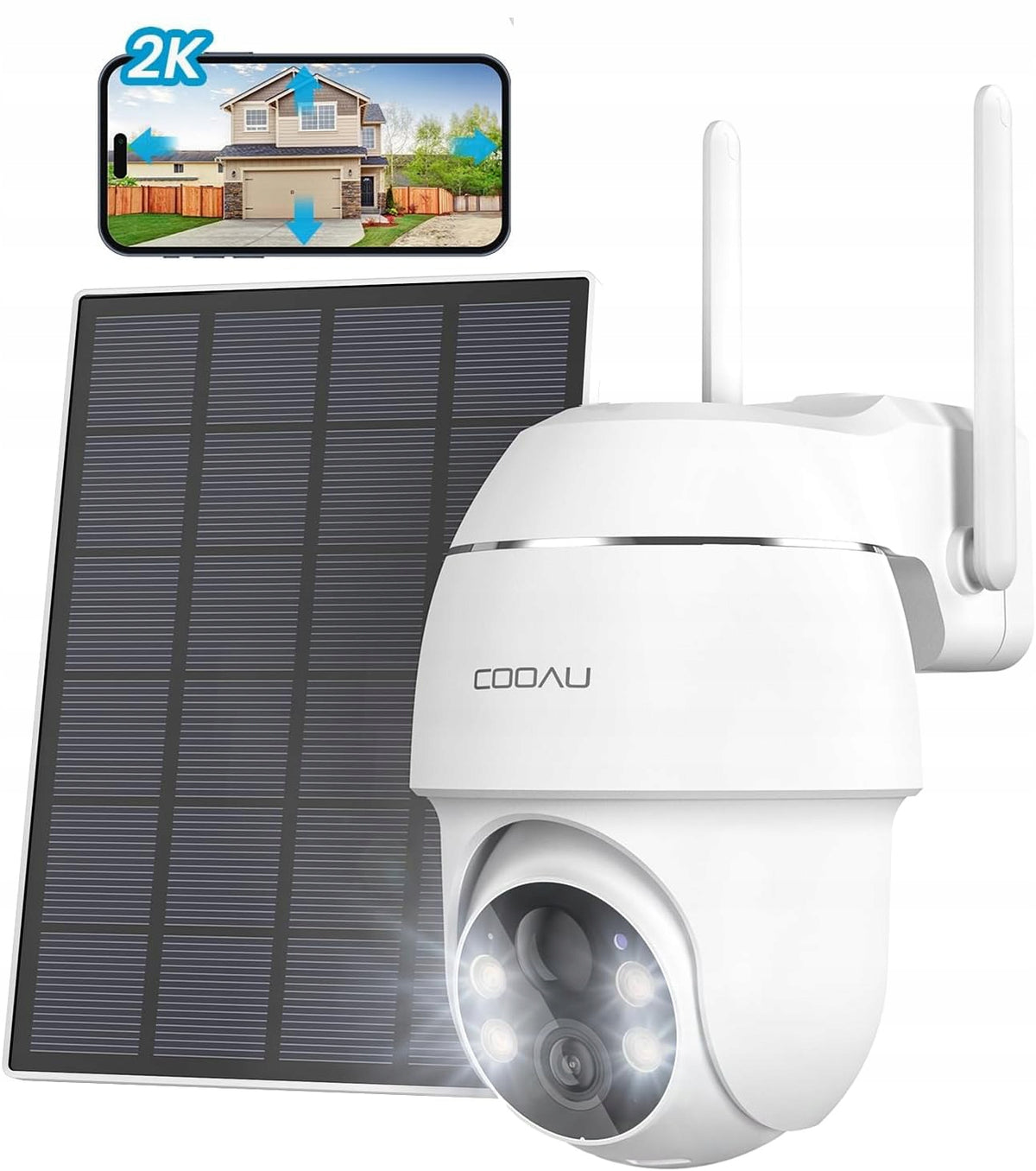 WIRELESS SOLAR OUTDOOR CAMERA WIFI IP 2K ZOOM MONITORING