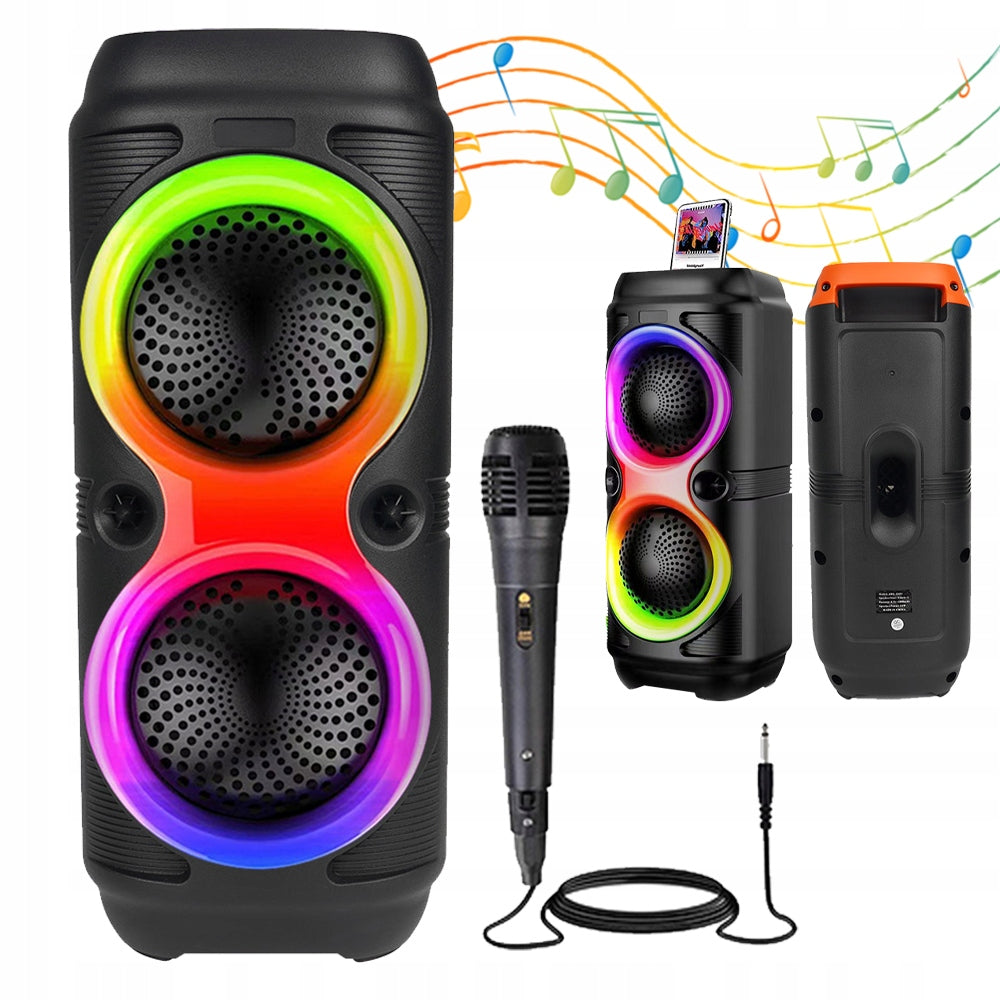 WIRELESS SPEAKER BT5.0 RADIO RGB STEREO HIFI FUNCTION TWS WITH MICROPHONES