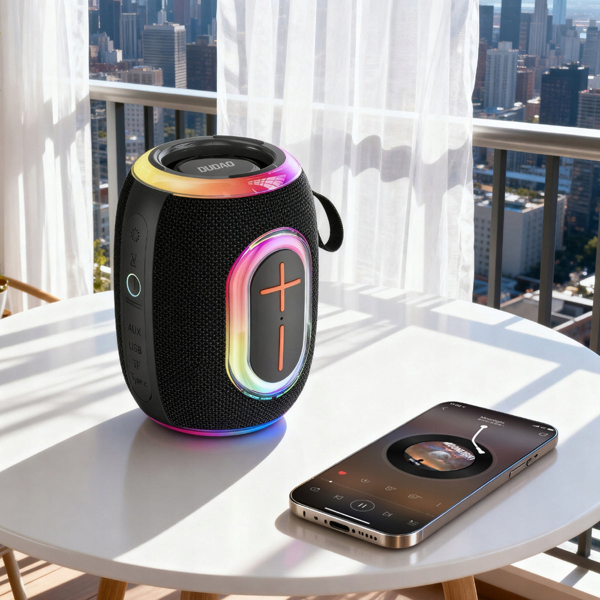WIRELESS SPEAKER Bluetooth 5.3 LED RGB TUBE PORTABLE Manufacturer code 6976625336401