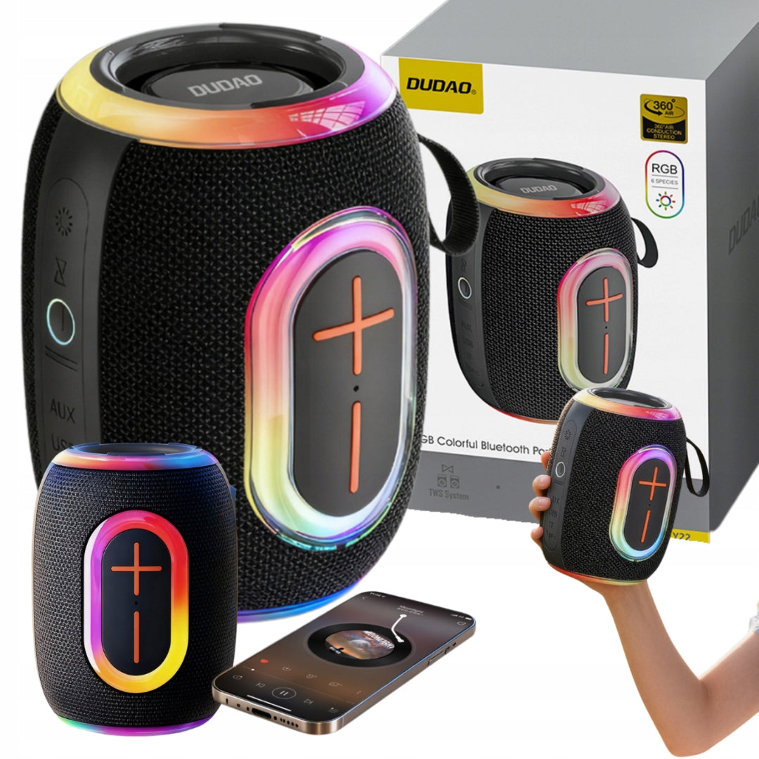 WIRELESS SPEAKER Bluetooth 5.3 LED RGB TUBE PORTABLE