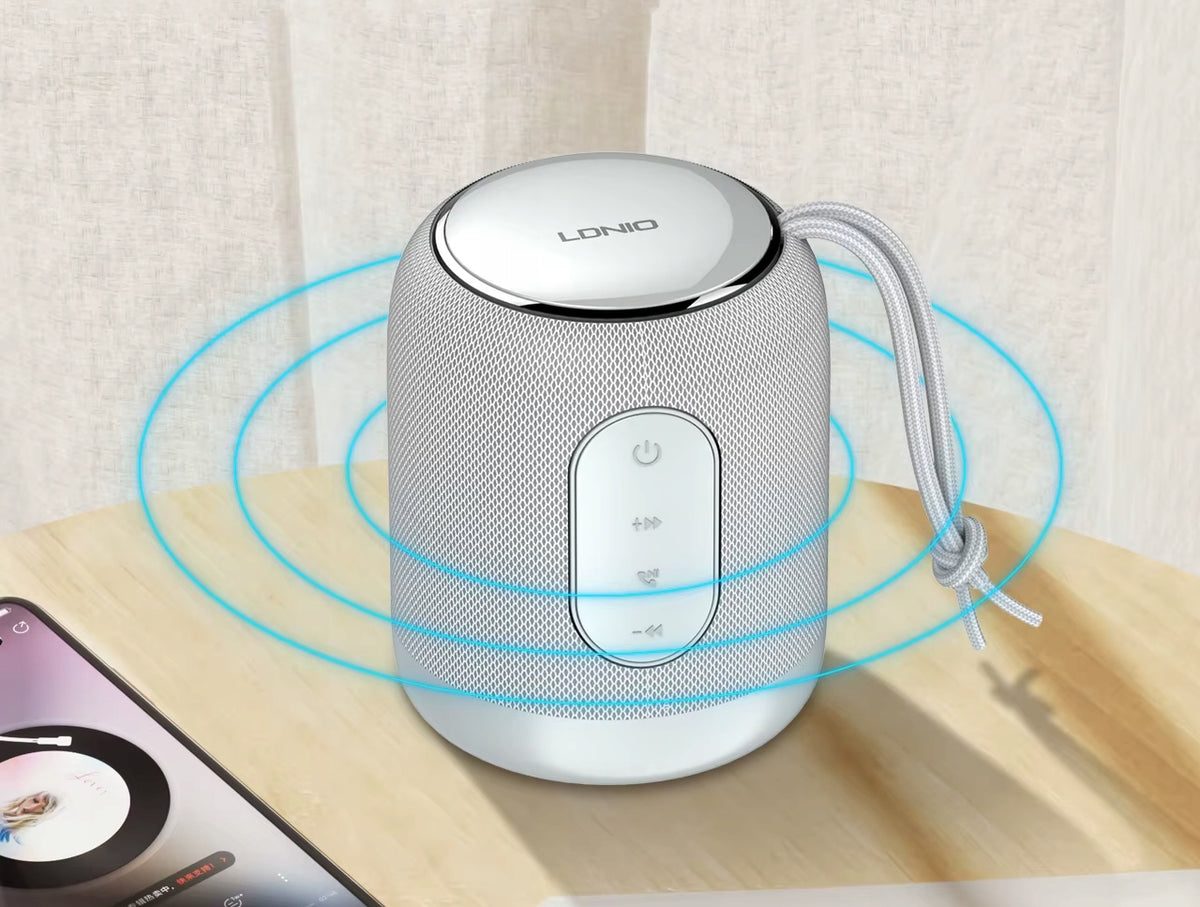 WIRELESS SPEAKER LDNIO BTS12 STRONG BLUETOOTH BT BASS BOOST GREY Batteries included no