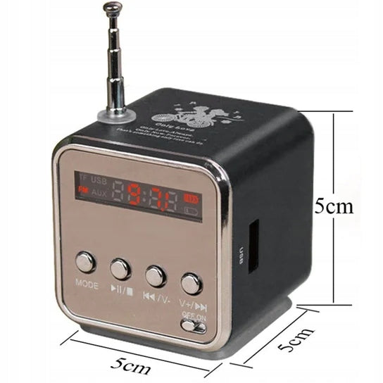 WIRELESS SPEAKER PORTABLE MINI RADIO FM USB AUX MICRO SD TD-V26 Brand no brand