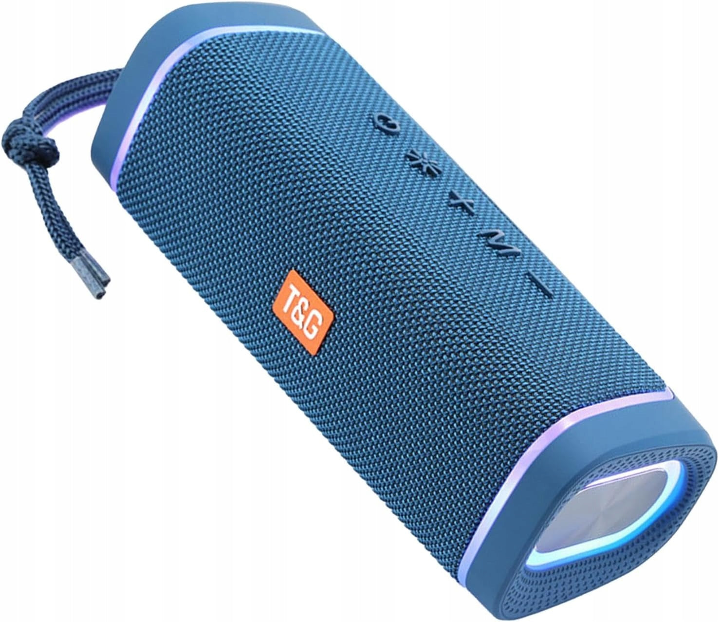WIRELESS SPEAKER T&G TG375 BASS RADIO BLUETOOTH LED MICROPHONE BLUE Packaging status original