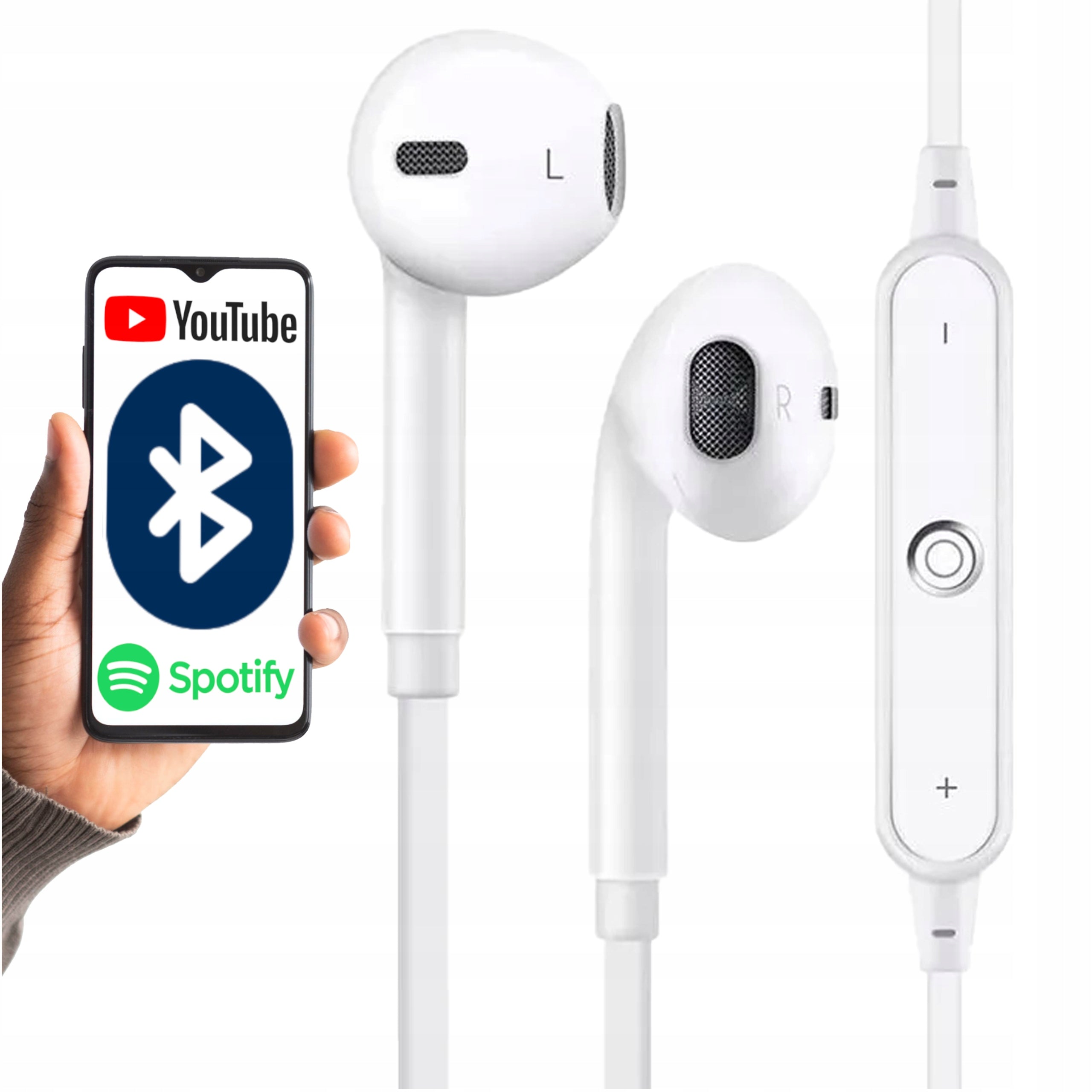 WIRELESS SPORT HEADPHONES BLUETOOTH USB MICROPHONE WHITE EAN (GTIN) 5900804102304