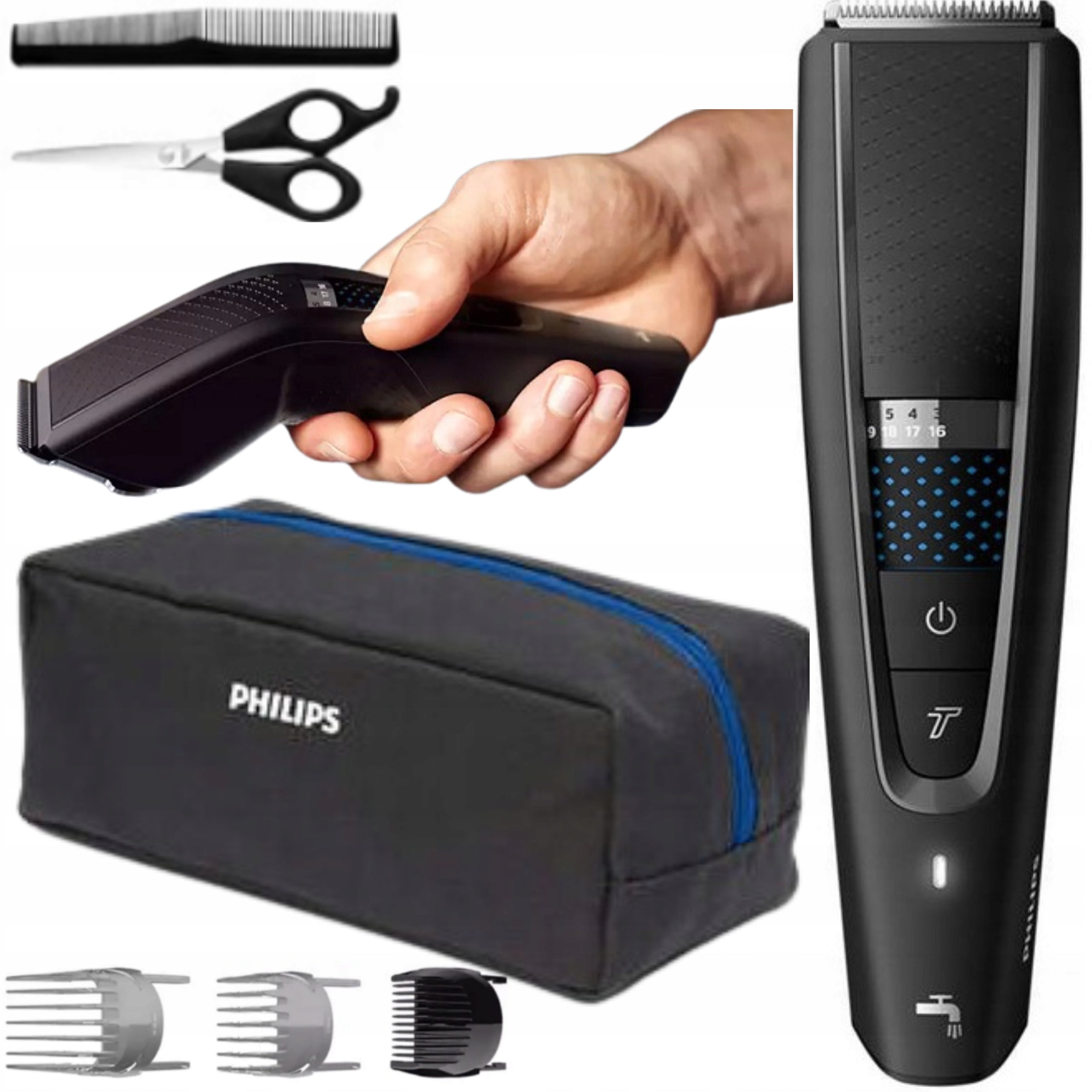 WIRELESS Shaving Machine Philips + SHAVER CASE CLIPPER SET Packaging status original