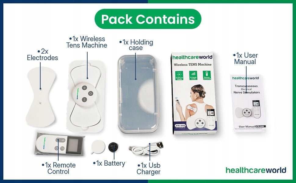 WIRELESS TENS ELECTROSTIMULATOR WITH REMOTE CONTROL MASSAGER MUSCLE REGENERATION Manufacturer code HCW2WSS