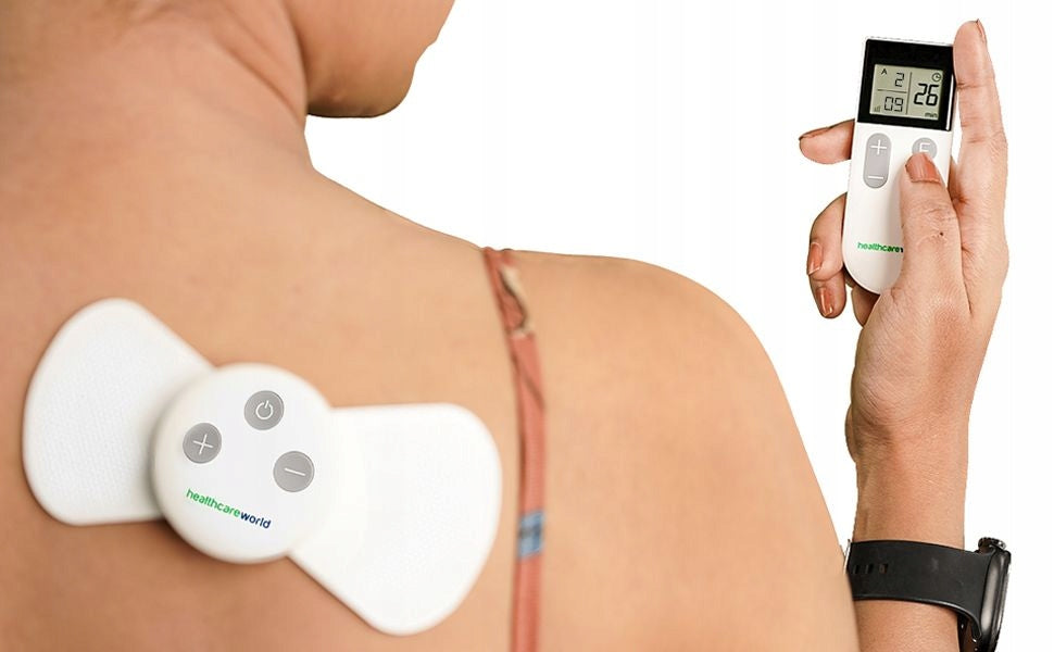 WIRELESS TENS ELECTROSTIMULATOR WITH REMOTE CONTROL MASSAGER MUSCLE REGENERATION
