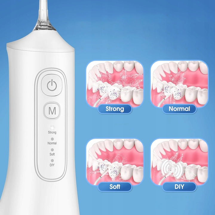 WIRELESS TOOTH IRRIGATOR 6 NOZZLES 4 LEVELS IPX7 300ML for gift Brand no brand