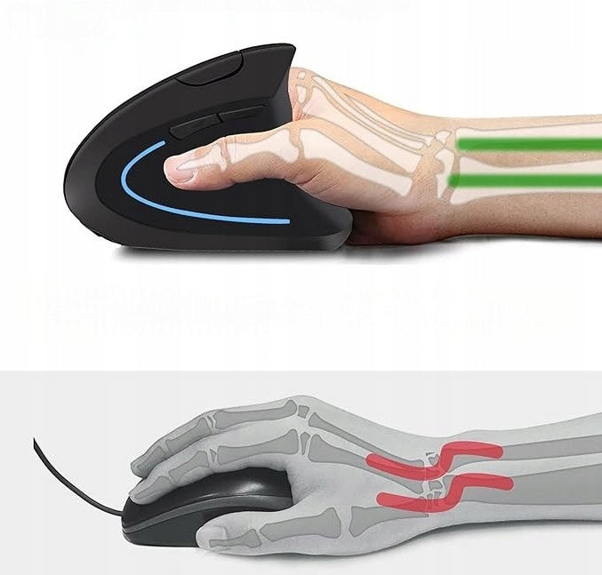 WIRELESS VERTICAL USB LED MOUSE BACKLIT ERGONOMIC OFFICE MOUSE Packaging status original