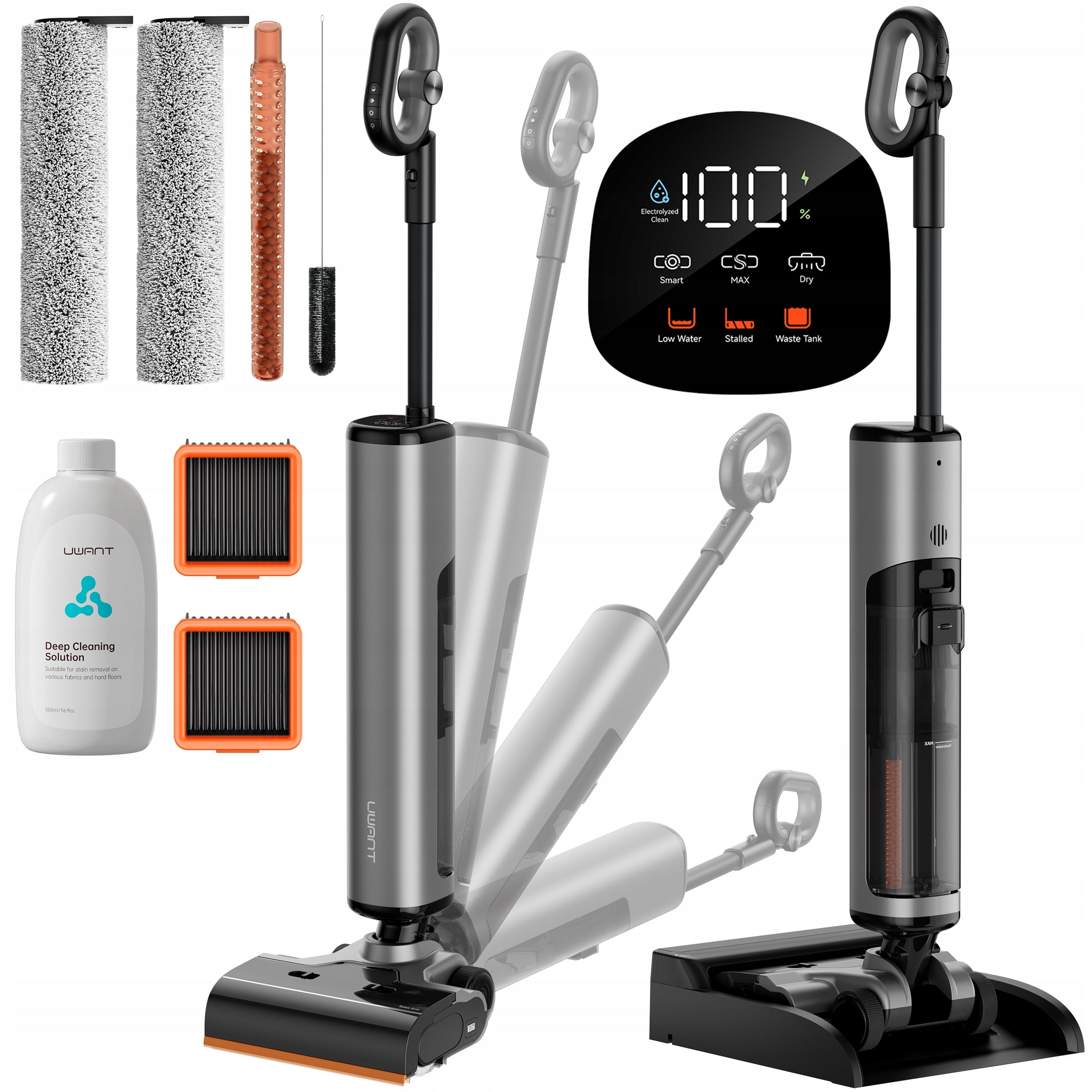 WIRELESS VERTICAL VACUUM CLEANER MOPPING 2in1 UWANT D800 LED FLAGSHIP