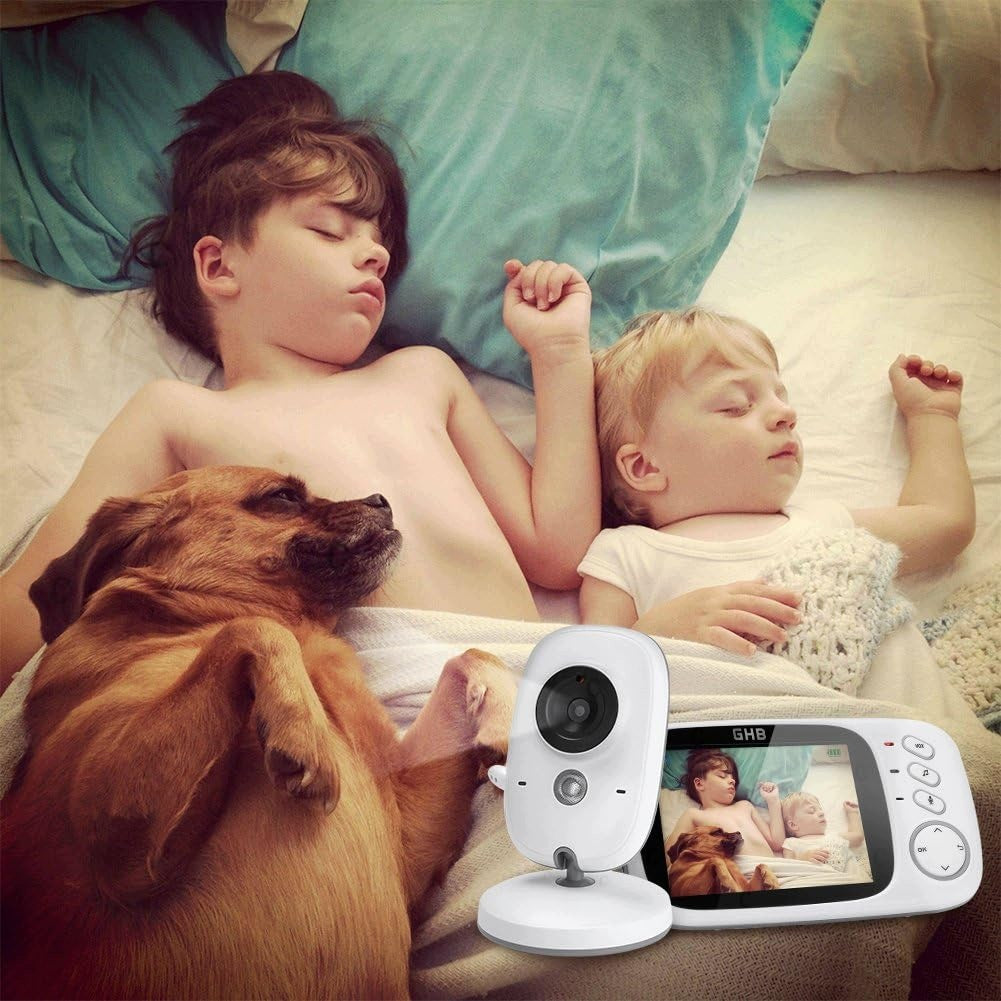 WIRELESS VIDEO-NANNY 3,2" LCD NIGHT VISION INTERCOM THERMOMETER