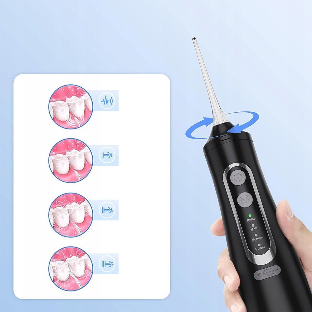 WIRELESS WATER IRRIGATOR FOR GUM TEETH 310ML 4 MODES USB 1500MAH Medical device no