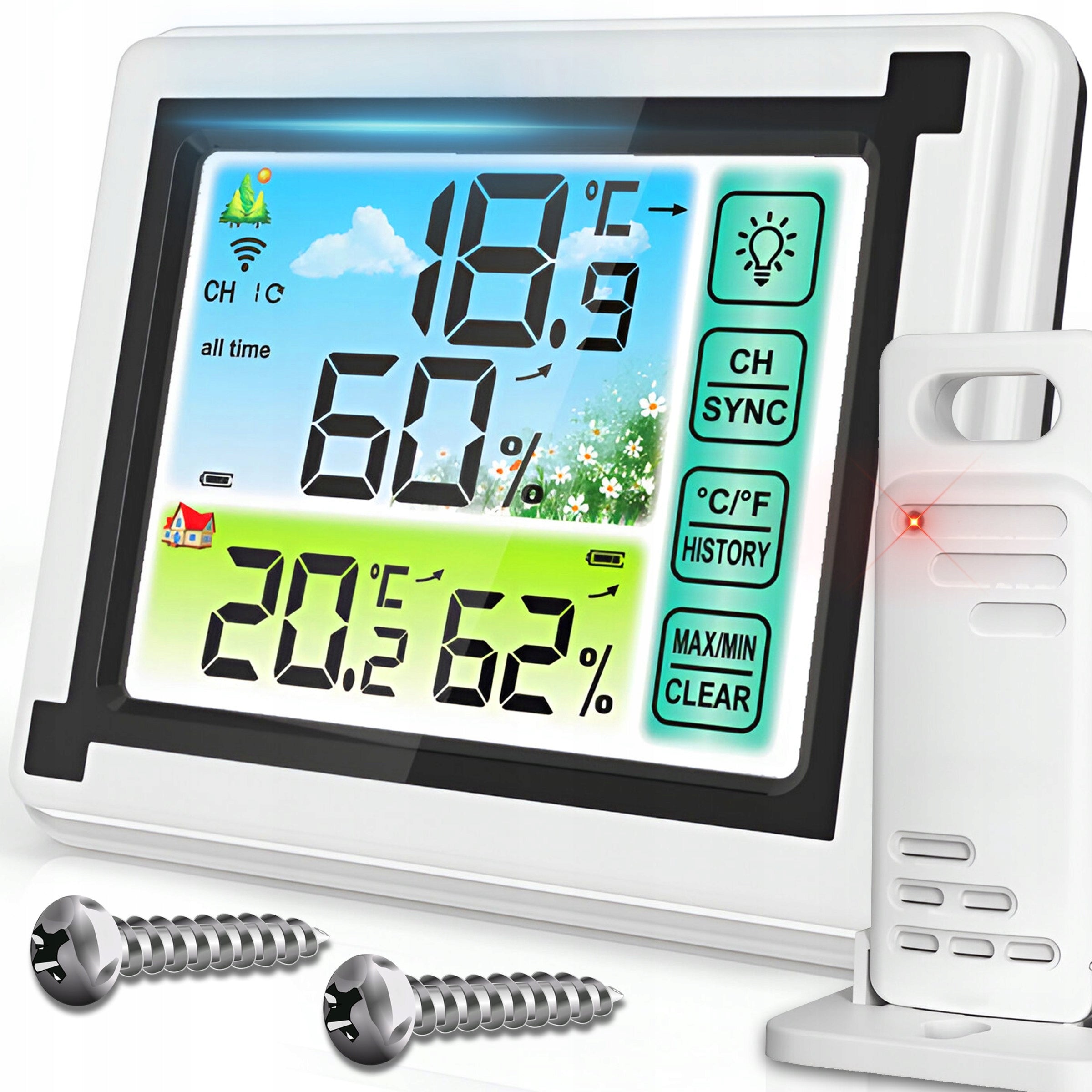 WIRELESS WEATHER STATION HYGROMETER THERMOMETER OUTDOOR WEATHER SENSOR