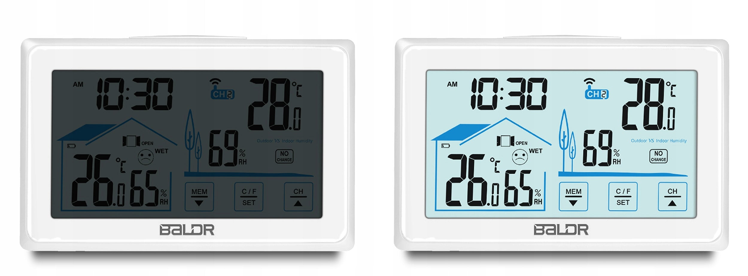 WIRELESS WEATHER STATION WEATHER HYGROMETER + SENSOR Color white