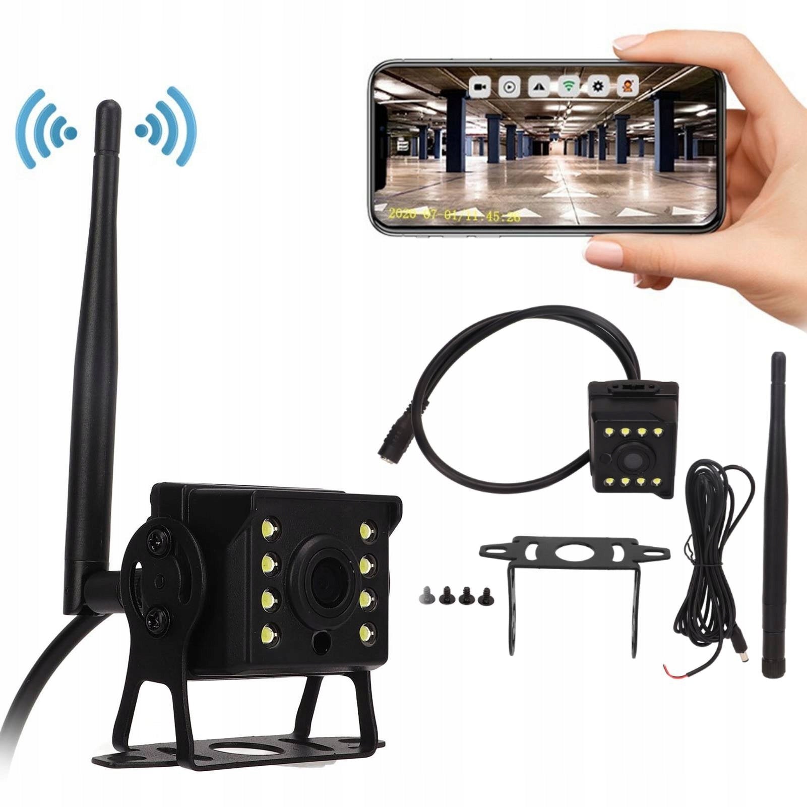 WIRELESS WIFI HD IR 12V-24V REVERSING CAMERA FOR BUSES, TRUCKS