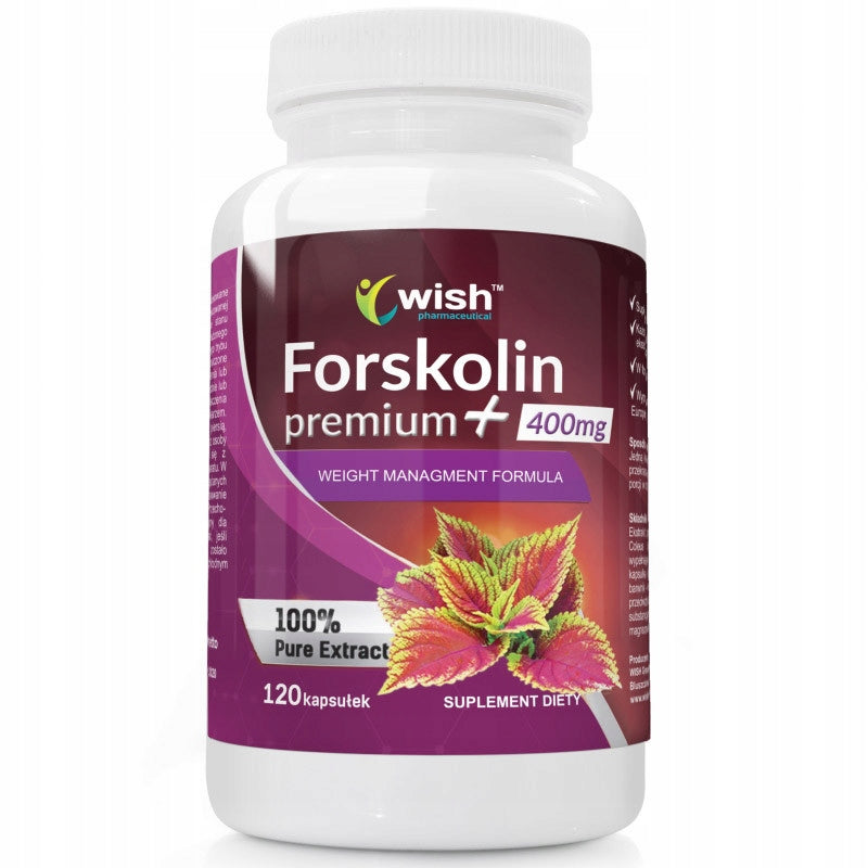 WISH FORSKOLIN PREMIUM+ 400MG 120CAP SLIMMING NETTLE INDIAN EXTRACT