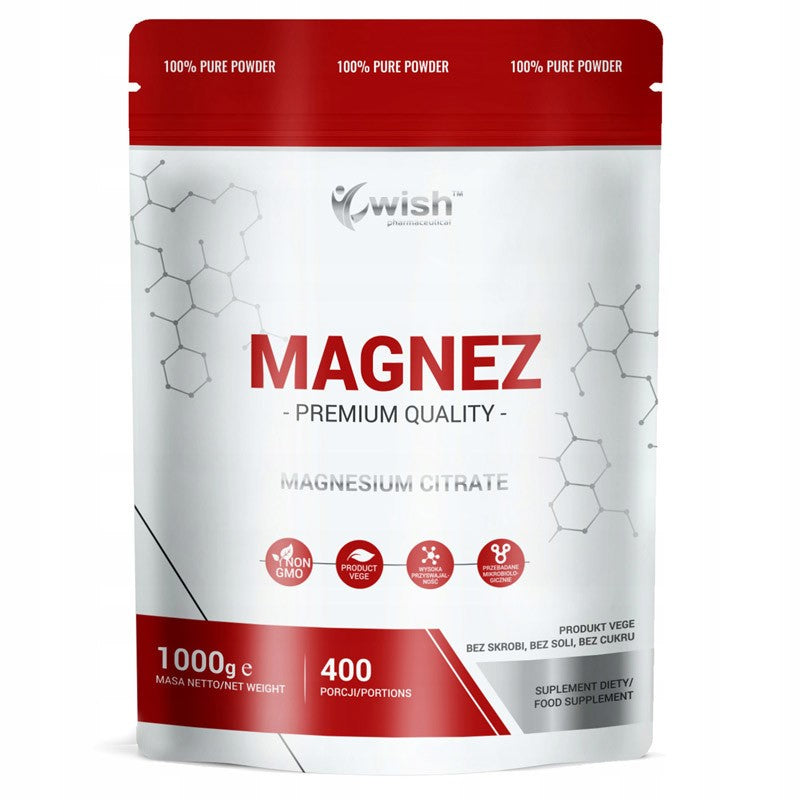 WISH MAGNESIUM MAGNETIUM CITRATE 1000G ABSORBABLE MUSCLE SPASMS SKIN
