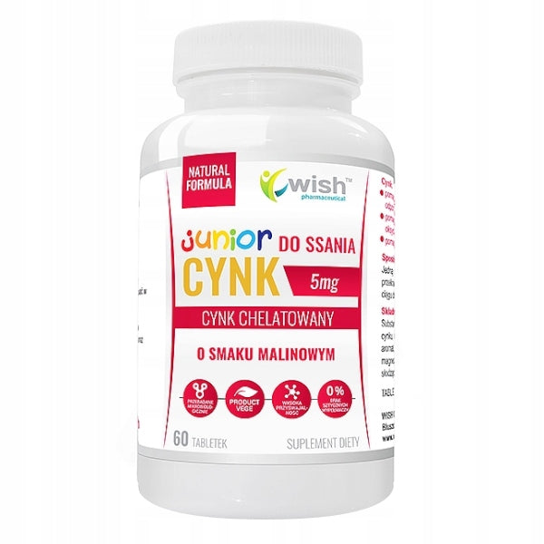WISH SUCTION ZINC FOR CHILDREN RESISTANCE 5mg 60t Brand Wish Pharmaceutical
