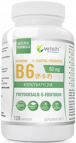WISH Vitamin B6 P-5-P coenzymatic 50 mg + prebiotic 120 capsules