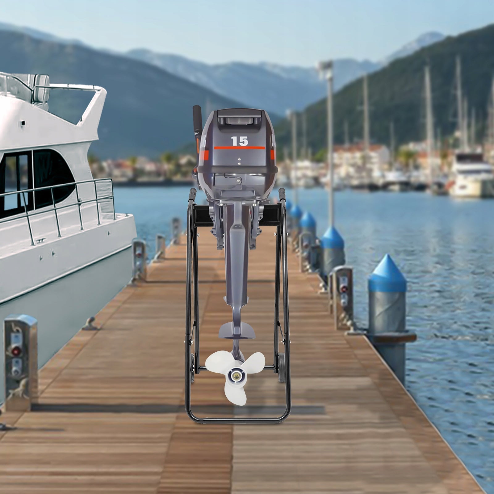 WITHIN 30 HORSEPOWER OUTBOARD BOAT MOTOR CART, MULTI PURPOSED ENGINE STAND Model Multi Purposed Engine Stand