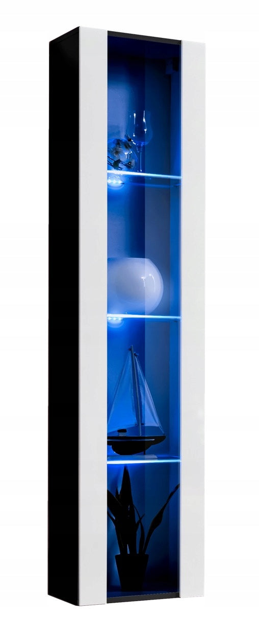 Vitrine ASM Fly 41, schwarz/weiß 