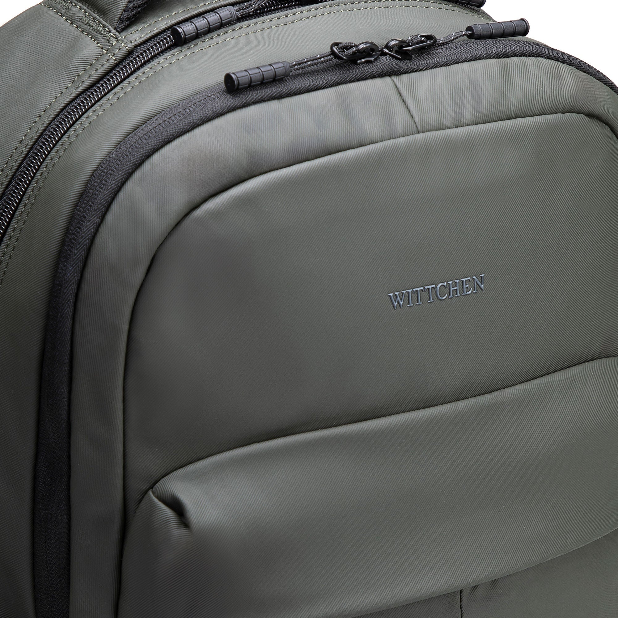 WITTCHEN men's backpack with laptop pocket 15,6” khaki Main pattern plain