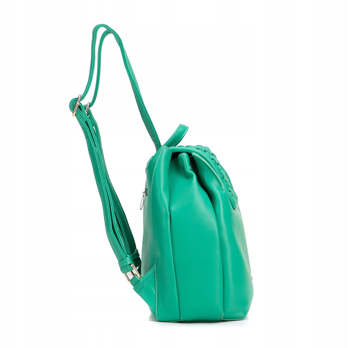 WITTCHEN women's backpack with braided flap green Packaging status original