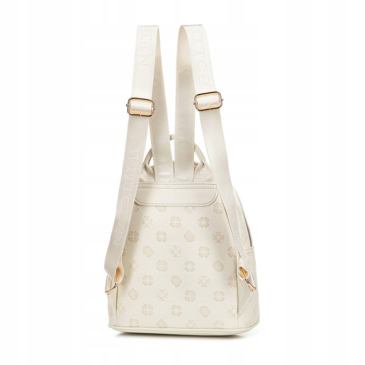 WITTCHEN women's imitation leather backpack cream Main pattern plain