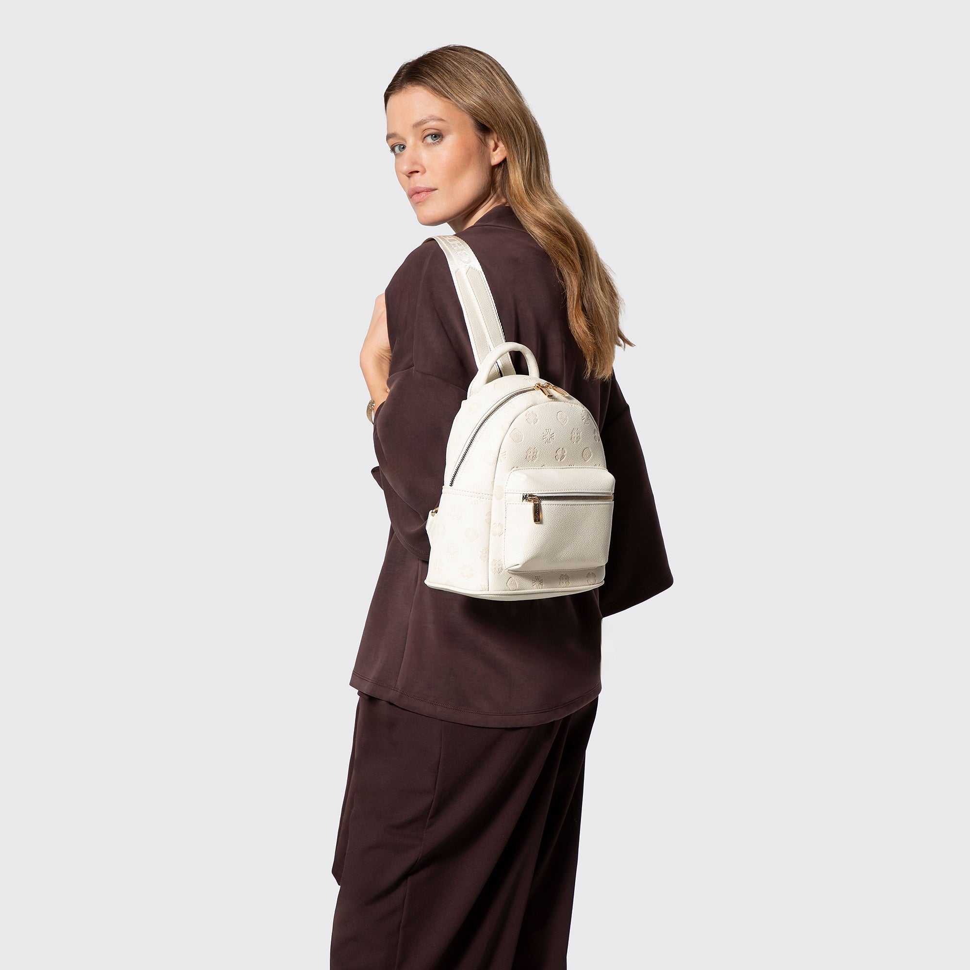 WITTCHEN women's imitation leather backpack cream Packaging status original