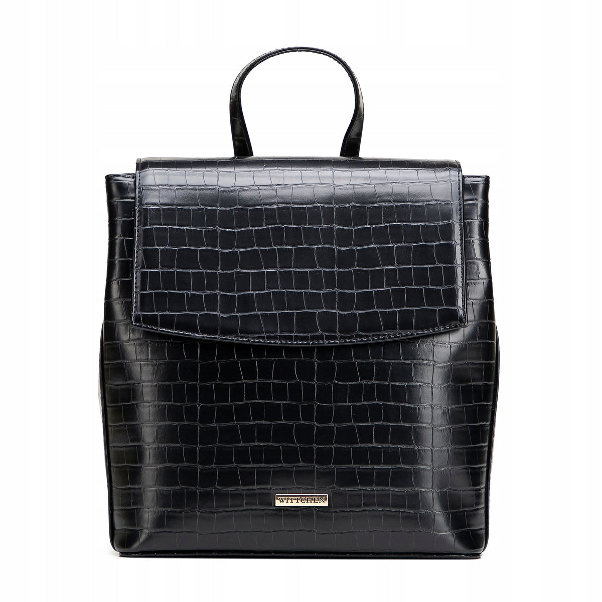 WITTCHEN women's imitation leather backpack croco two-chamber black