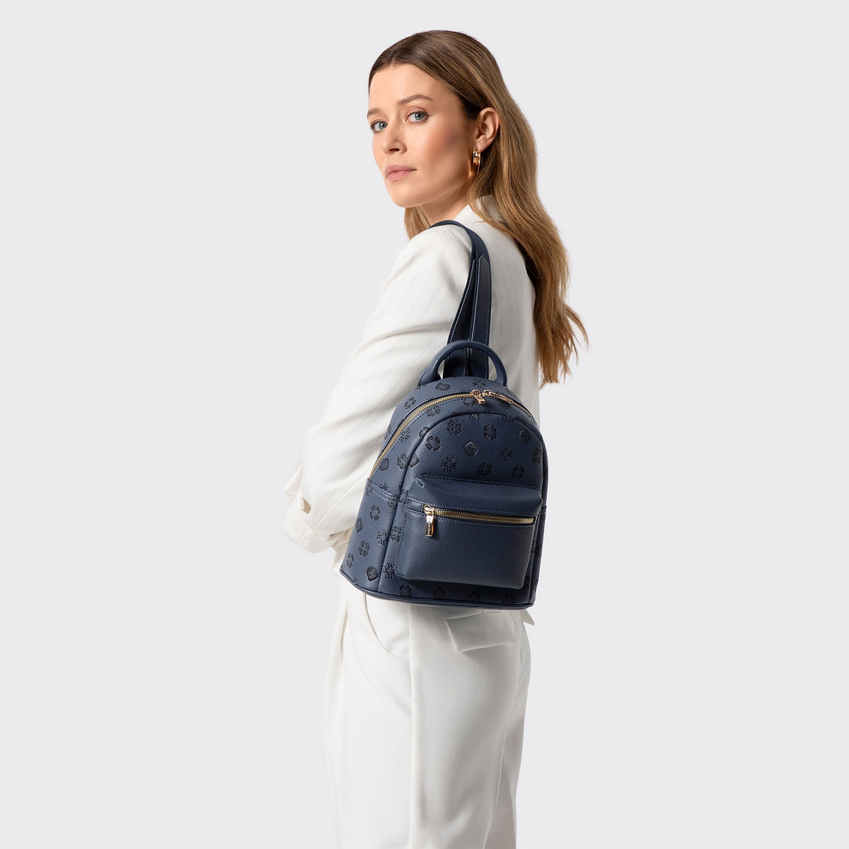 WITTCHEN women's imitation leather backpack navy blue Packaging status original