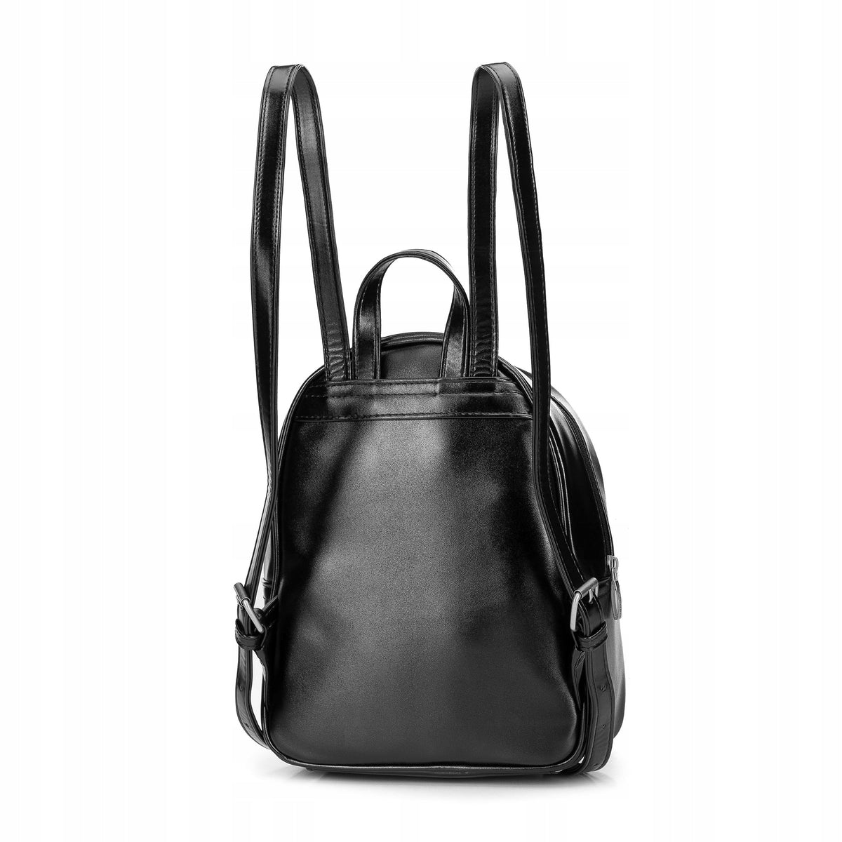 WITTCHEN women's imitation leather backpack with rhinestones black - graphite Main pattern plain