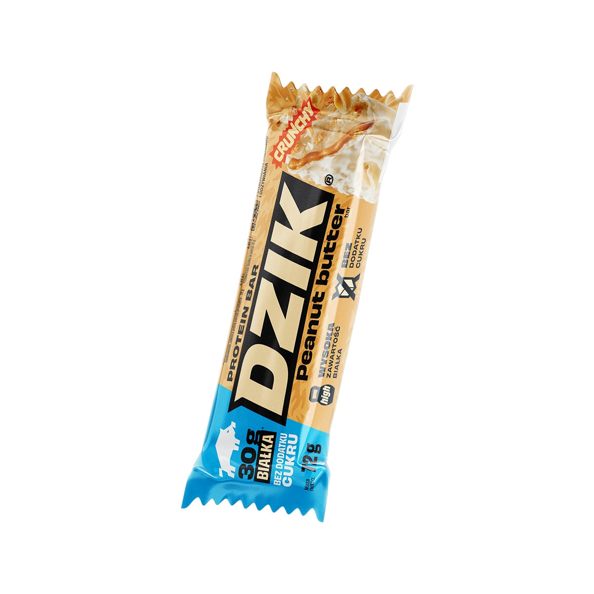 WK Dzik - Protein bar peanut butter without sugar - 72 g Expiration date at least six months from the date of purchase