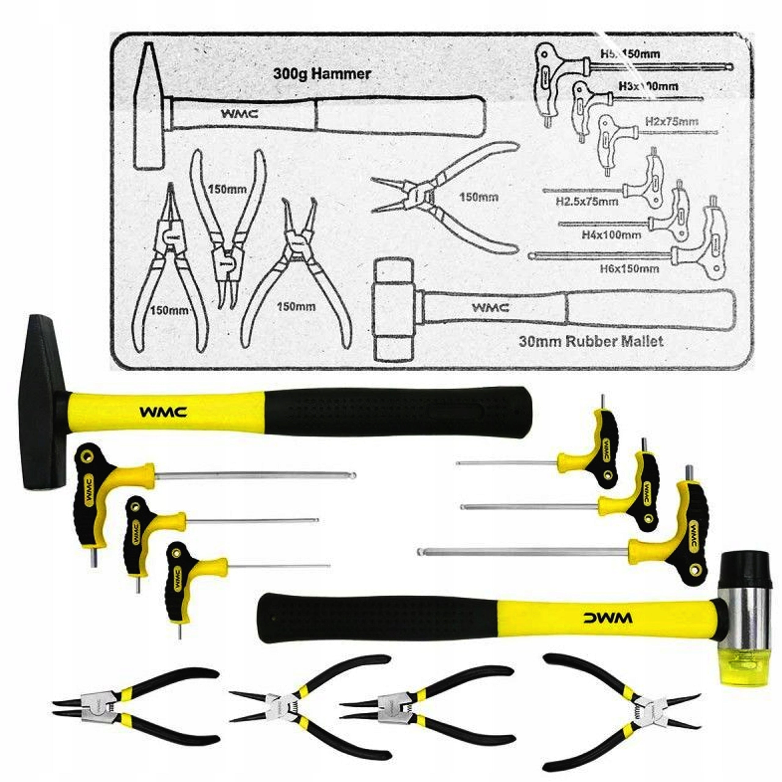 WMC Large TOOL SET 257 ELEMENTS WRENCHES CAPS ratchet SCREWDRIVERS Number of items in the set 257