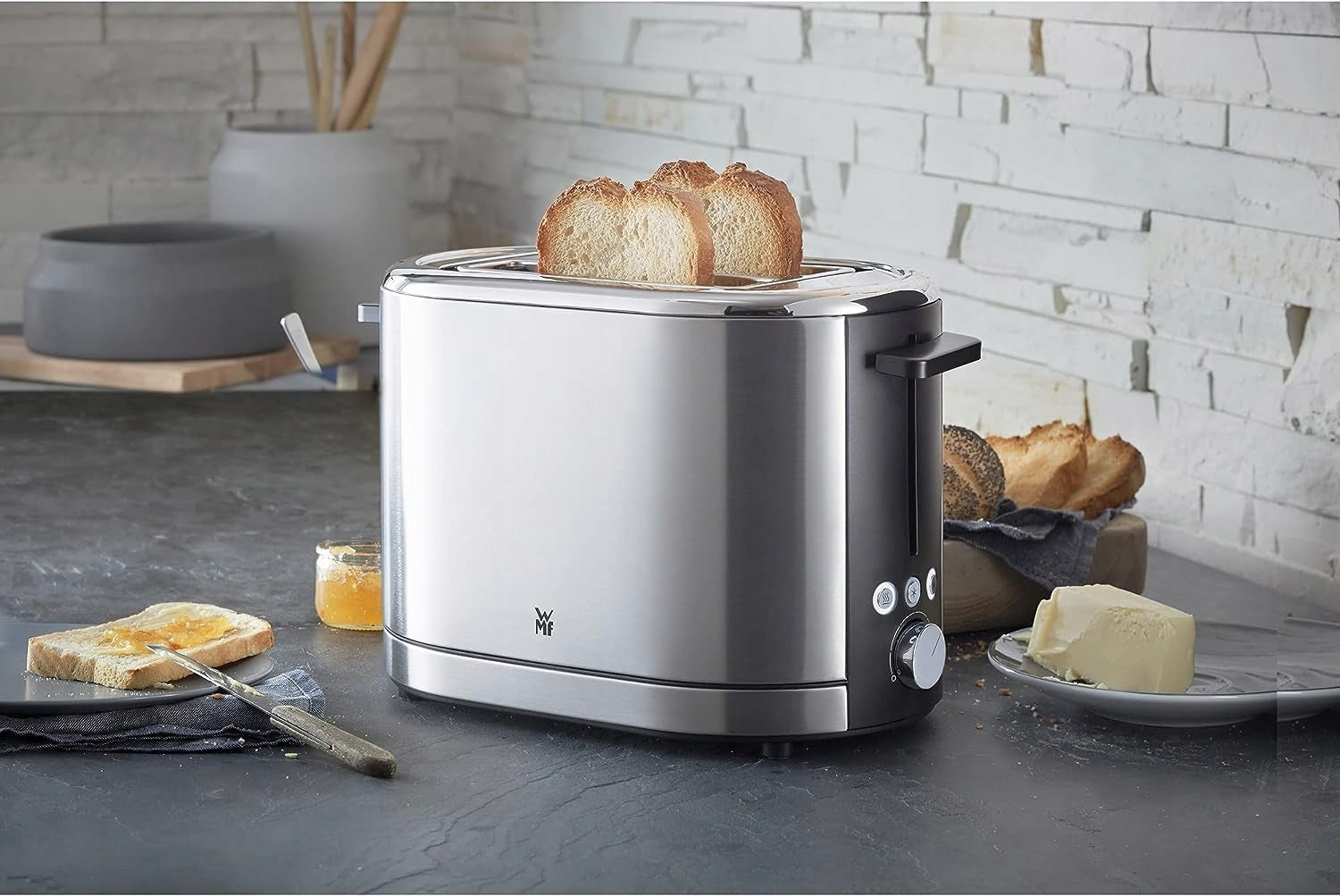 WMF WMF Lono Stainless Steel Toaster Silver 900W Power rating 900 W