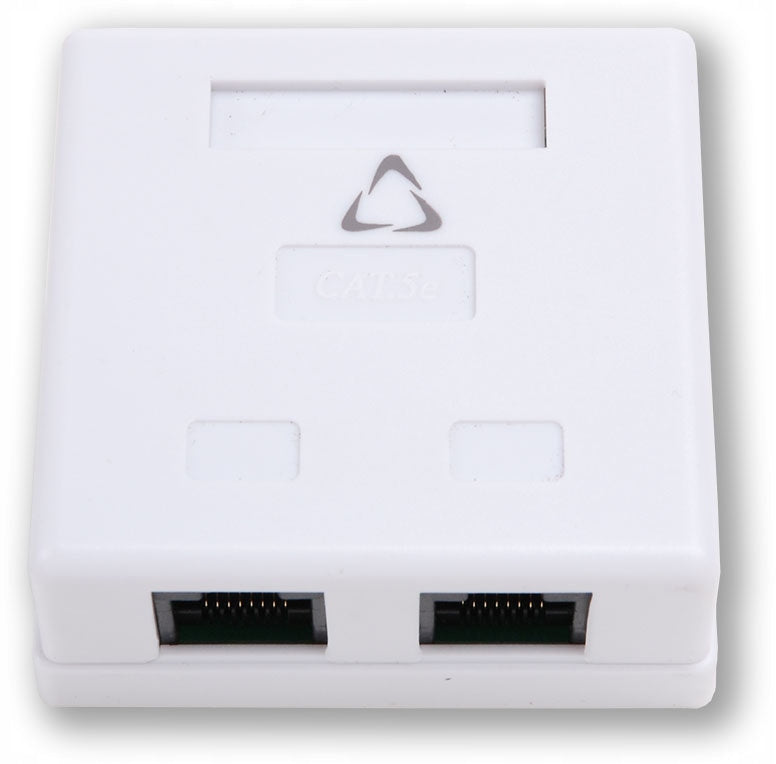 WO-212 basic C5E/S 2P - zásuvka 2x RJ45 CAT5E STP, povrchová